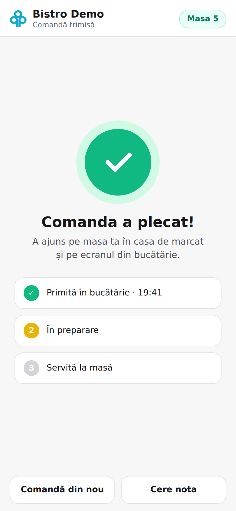 ANdebE Self Order — ecran